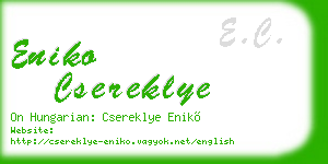 eniko csereklye business card